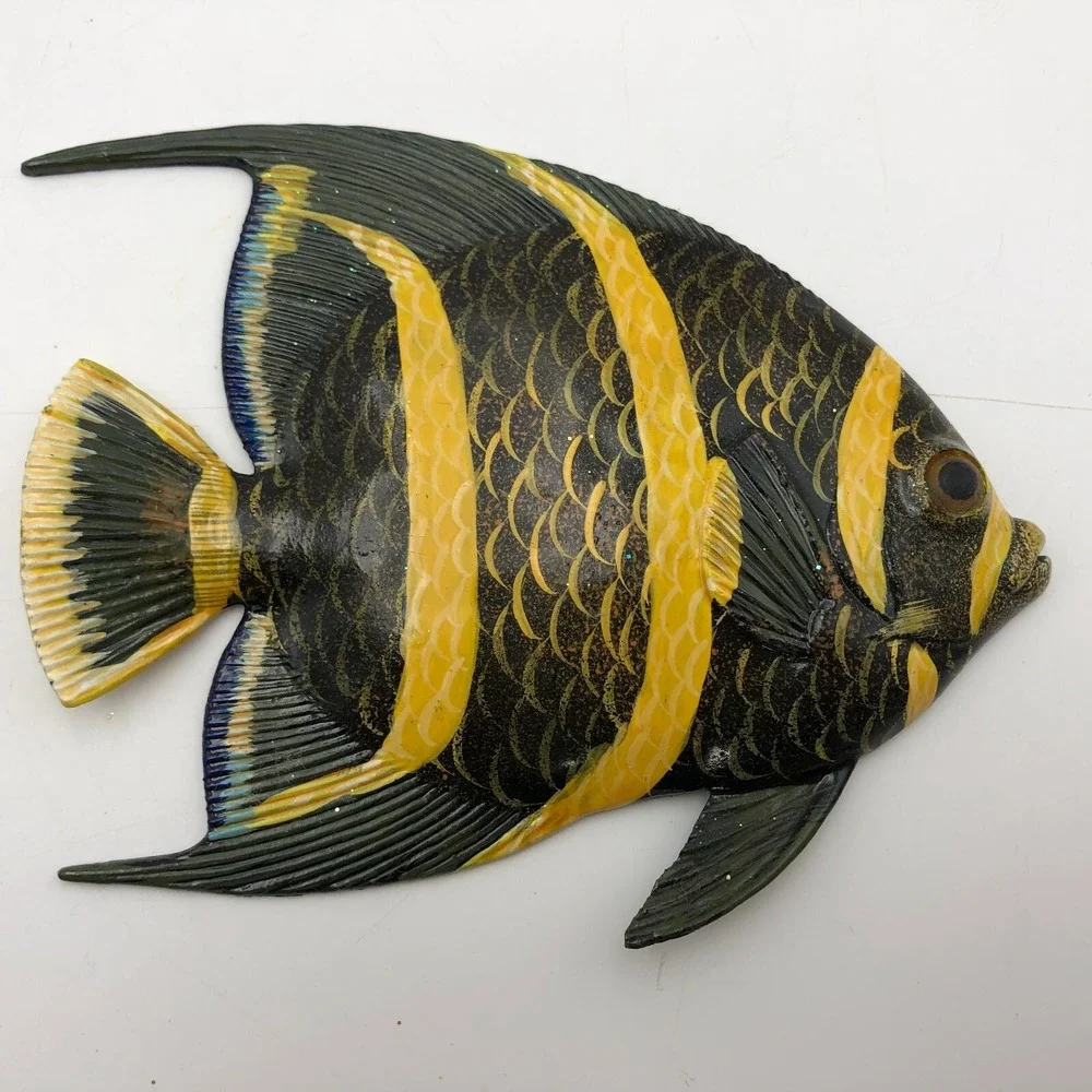 Vintage Don Edmond Studio Artist Cortez angelfish Wall Hanging Sculpture